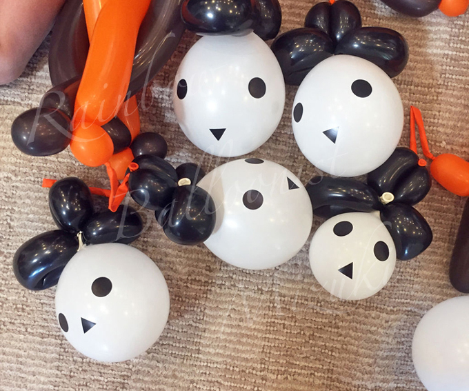 にじいろ風船師みずきのバルーンアート体験教室のハロウィンのおばけ