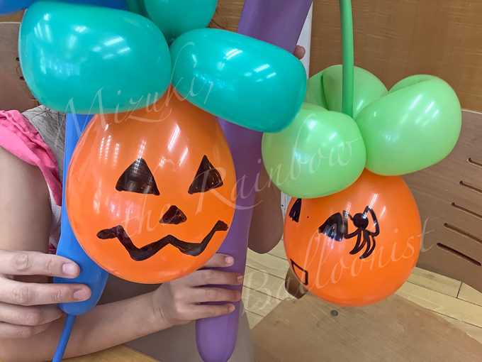 バルーンアートのハロウィンのかぼちゃ