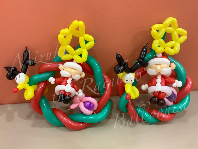 バルーンアートのクリスマス バルーンアートのクリスマスリース