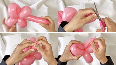 バルーンアートのお花のブレスレット