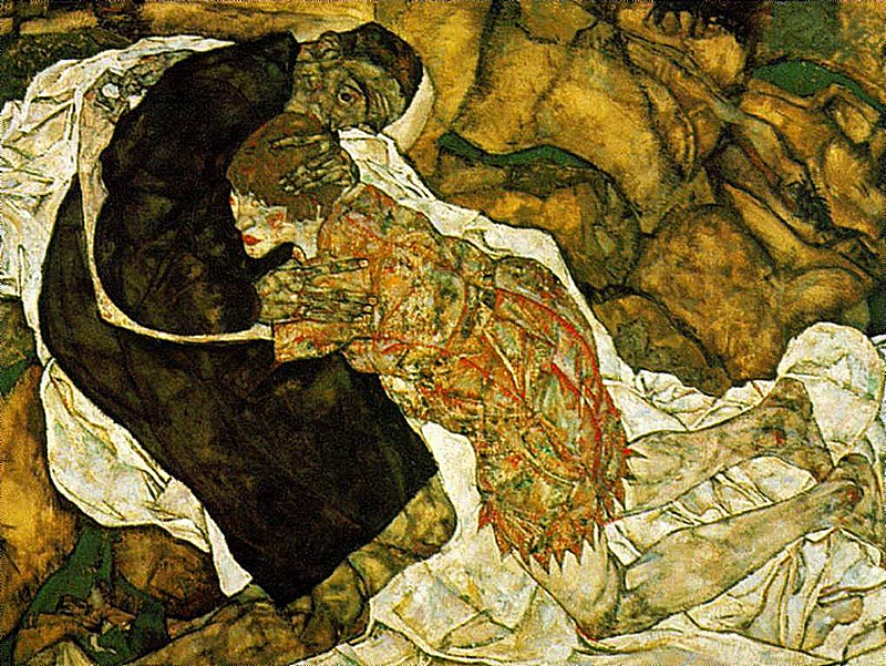 エゴンシーレ 絵画 額縁をくぐって物語の中へ「エゴン・シーレ 死と乙女」 - 大藝海