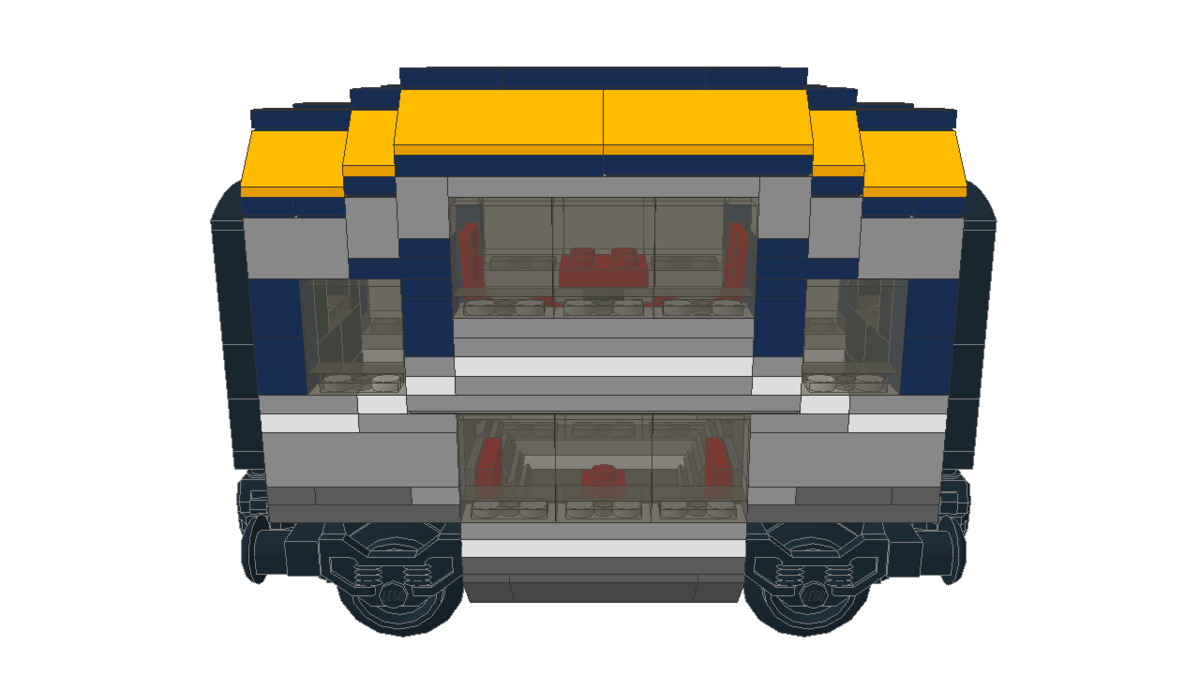 Double-decker passenger car