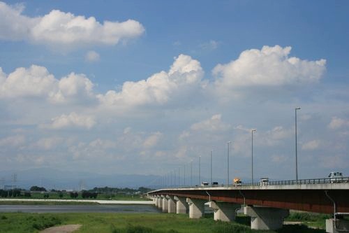橋の向こうの五十景 上武大橋 2107 Bridgeover 多面体ブログ