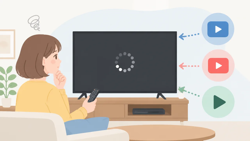 テレビで動画が止まる原因と対処法|TVer・YouTube・アマプラ