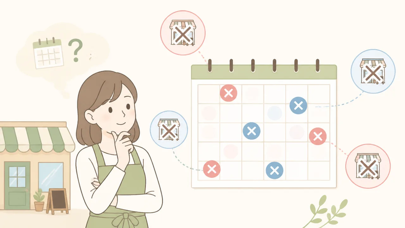不定休の意味とは?不定期・シフト制との違いをわかりやすく解説