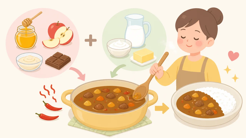 カレーが辛すぎたときの対処法|まろやかに甘くするコツ