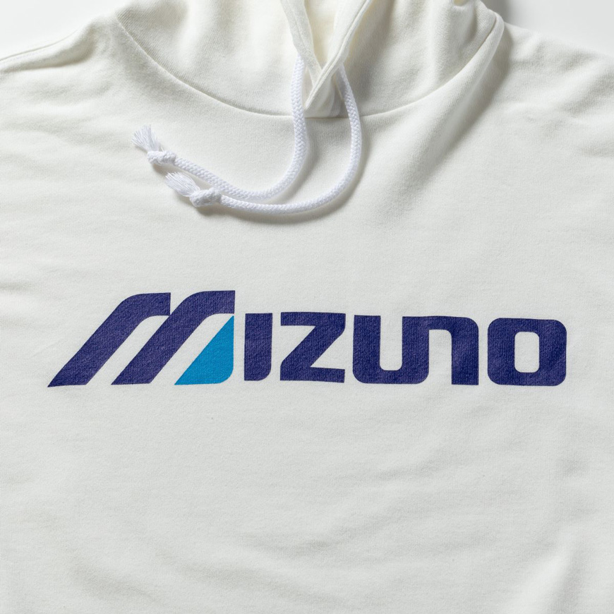 BRUDERで買える】こだわり満載 MIZUNO旧ロゴスウェットがフーディーに