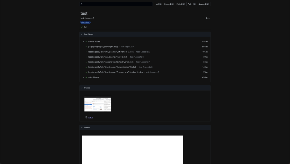 Playwrightのレポート