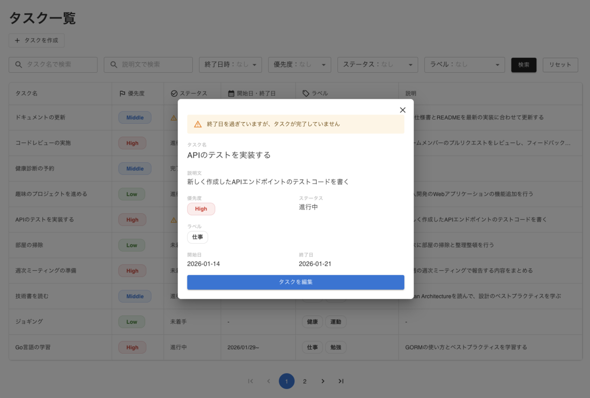 タスクモーダル