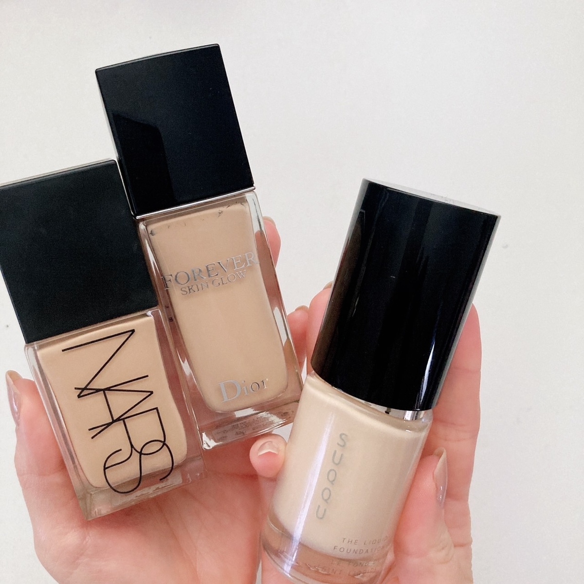 NARS　Dior　SUQQU　リキッドファンデ比較