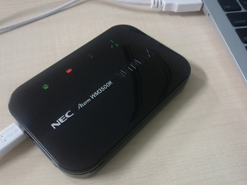 UQ WiMax Aterm WM3500R by shokai wimax photo