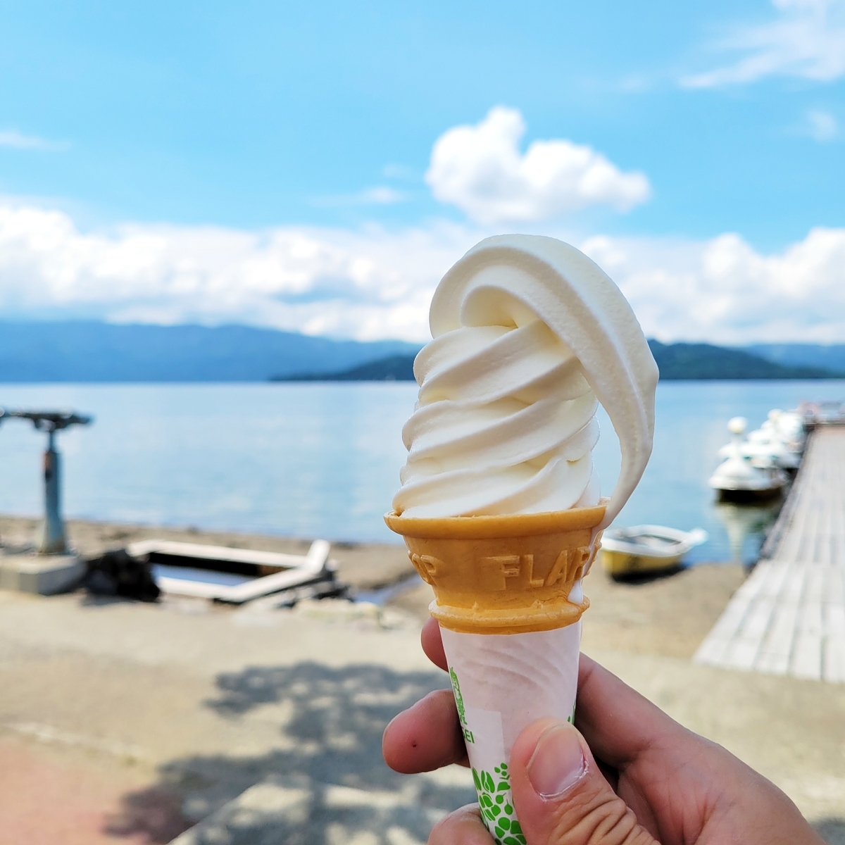 屈斜路湖とソフト