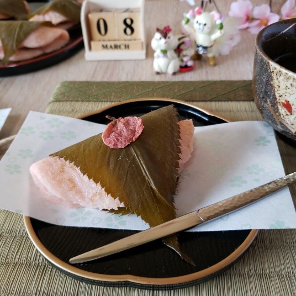桜餅(長命寺風) - 低糖質なお菓子たち