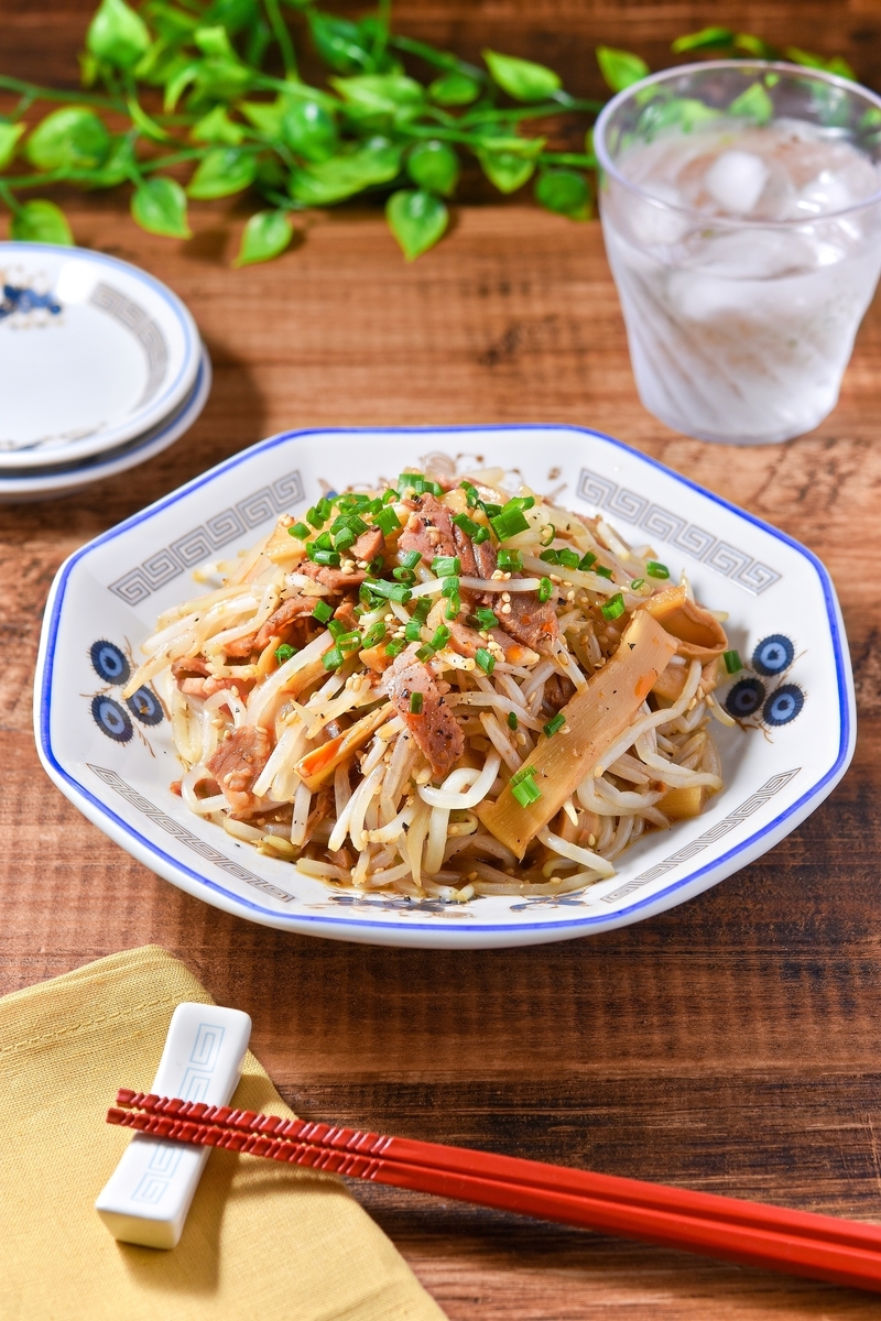 焼肉ともやしのピリ辛中華和えの画像