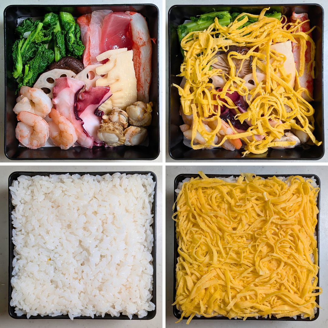 重箱に詰める工程