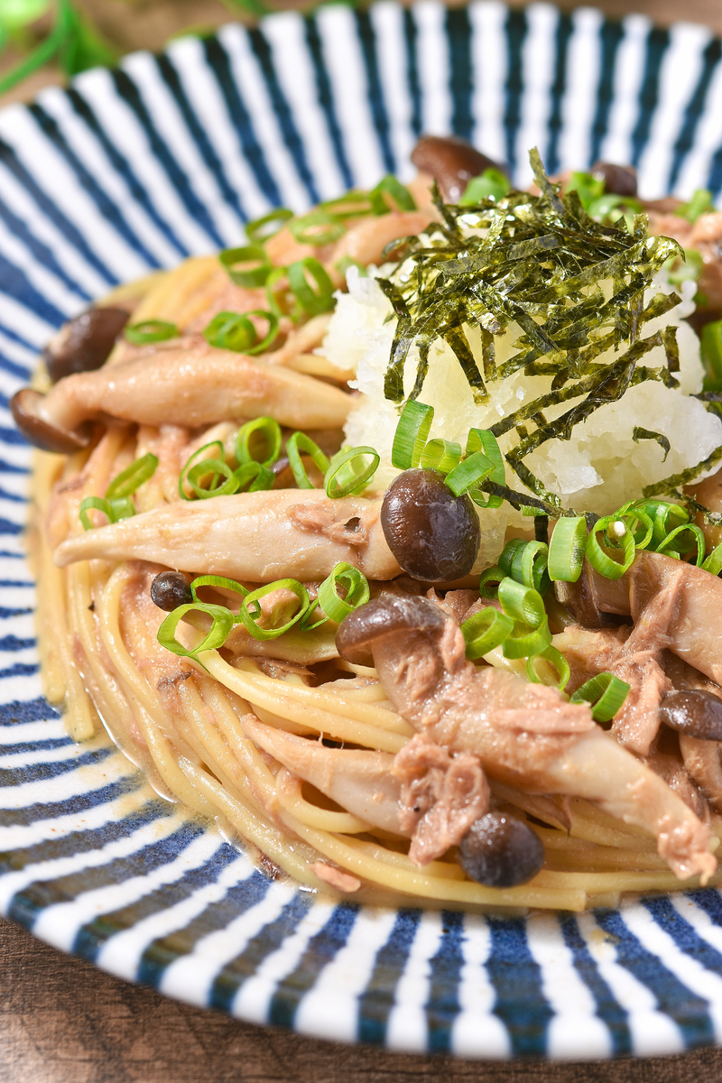ツナとしめじの大根おろし和風パスタ 完成写真