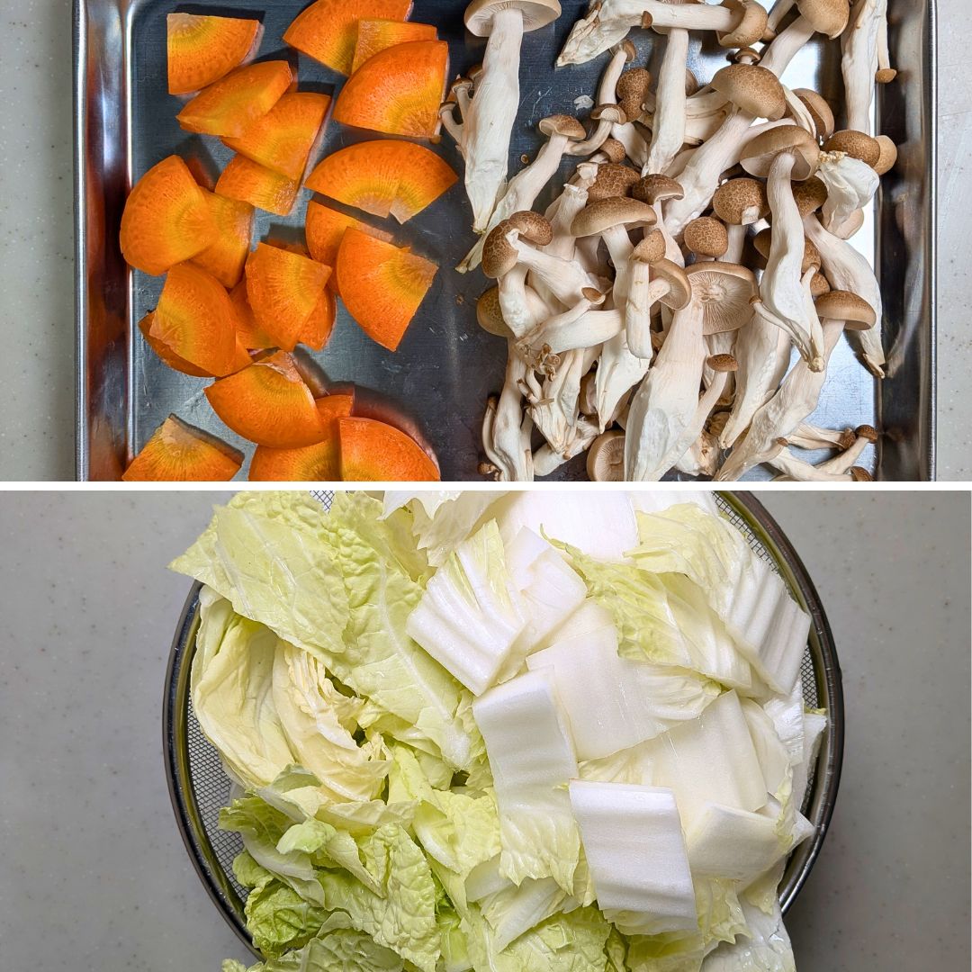 野菜を切った様子