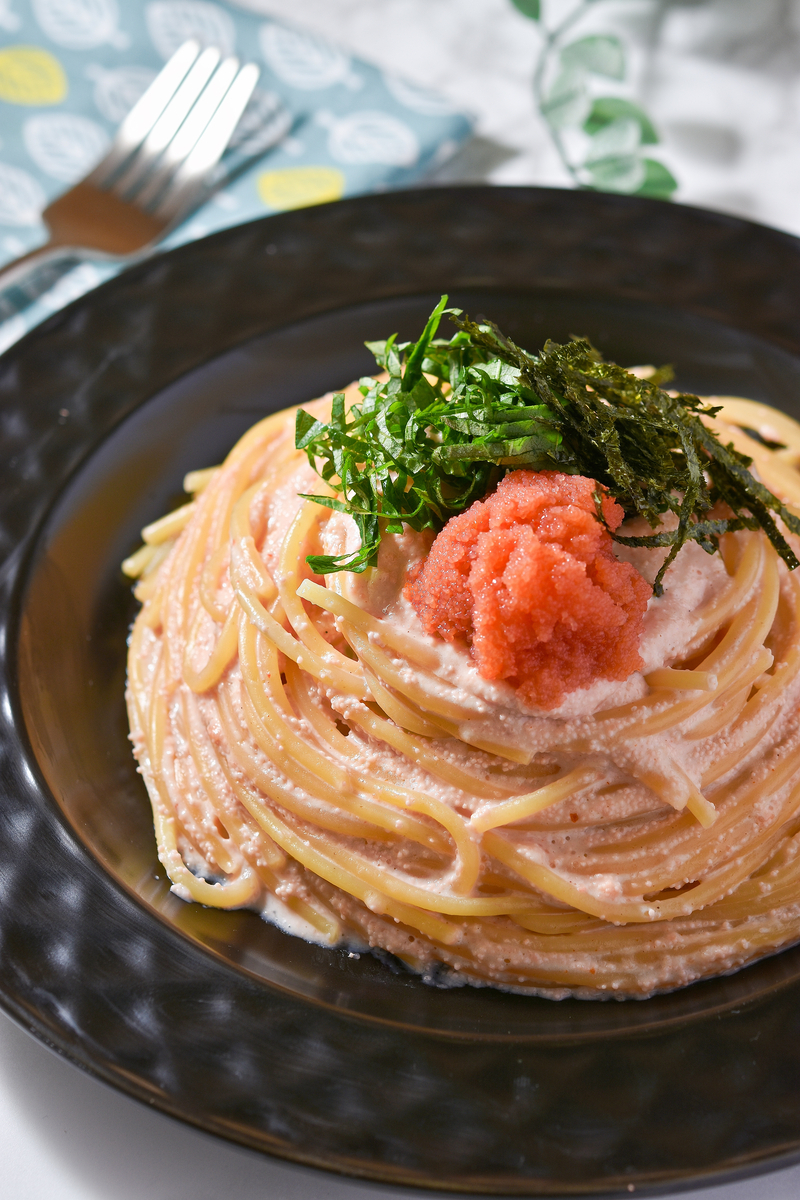 ワンパン明太クリームパスタ 完成写真