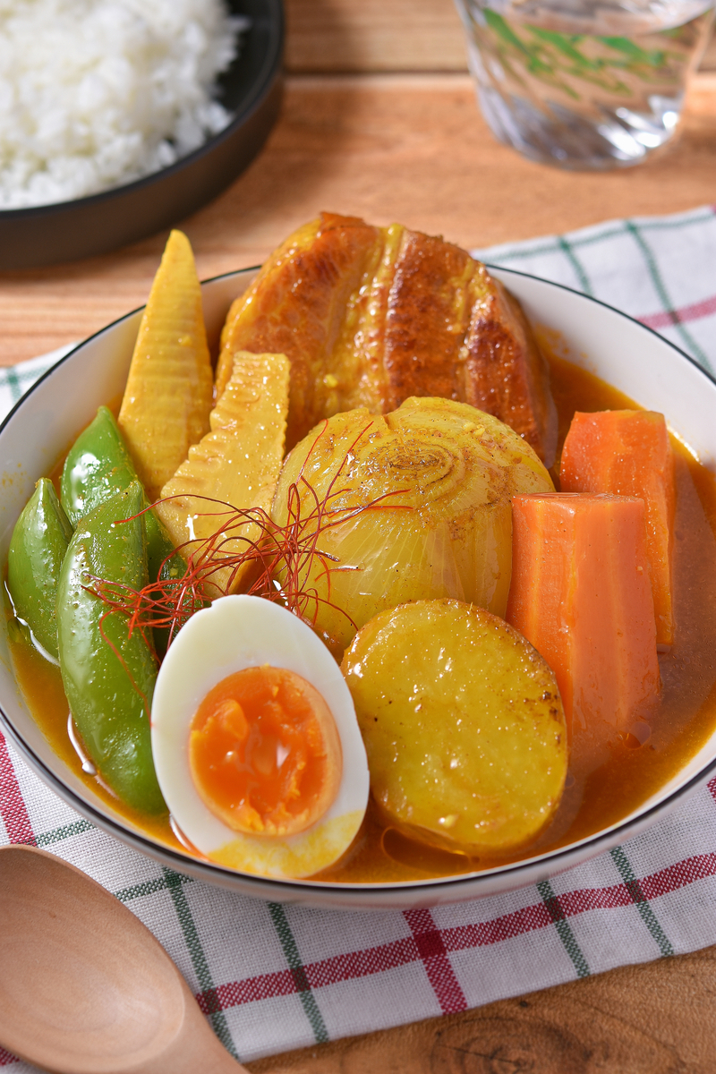 春野菜の黄金スープカレー 完成写真