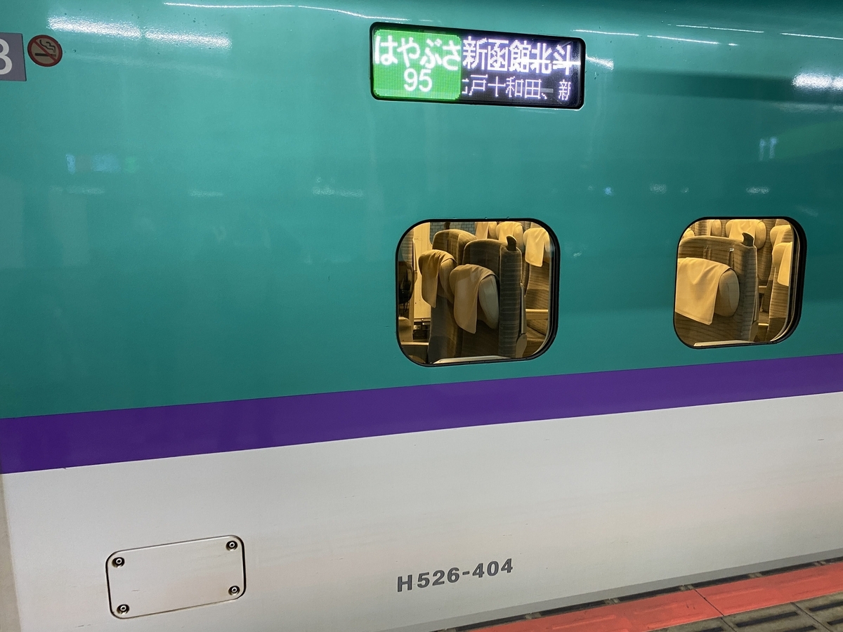 H5系運用のはやぶさ95号こと「おそぶさ」に乗車してさらに北へ～北海道