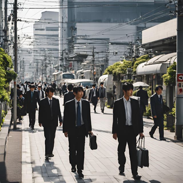通勤するサラリーマン