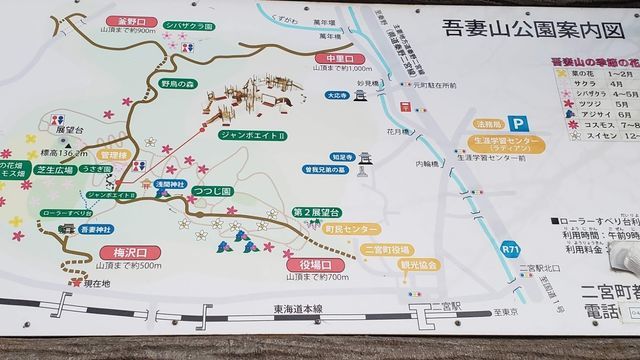 吾妻山公園案内図