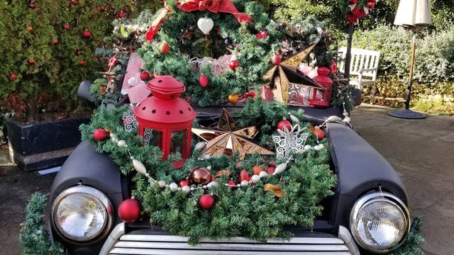 イングリッシュガーデンXmasの飾り/ミニクーパー