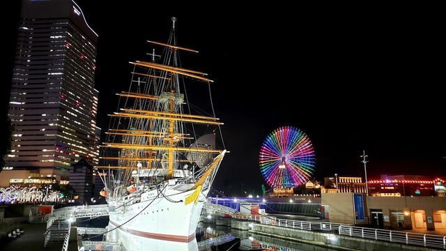 みなとみらい夜景/日本丸