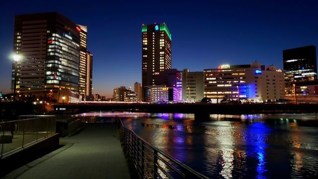 高島水際線公園からの夜景