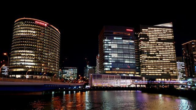 高島水際線公園からの夜景