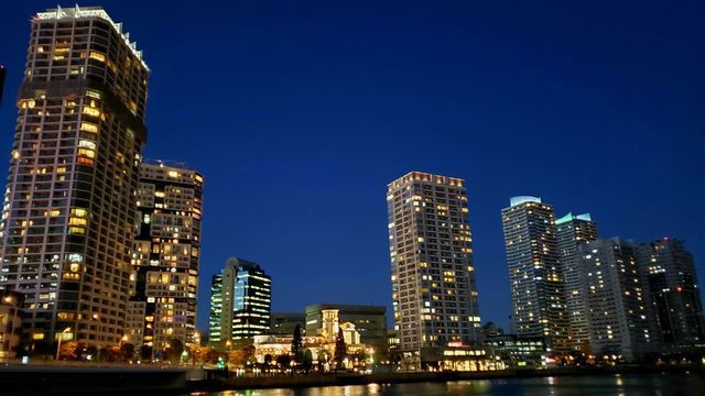 高島水際線公園からの夜景