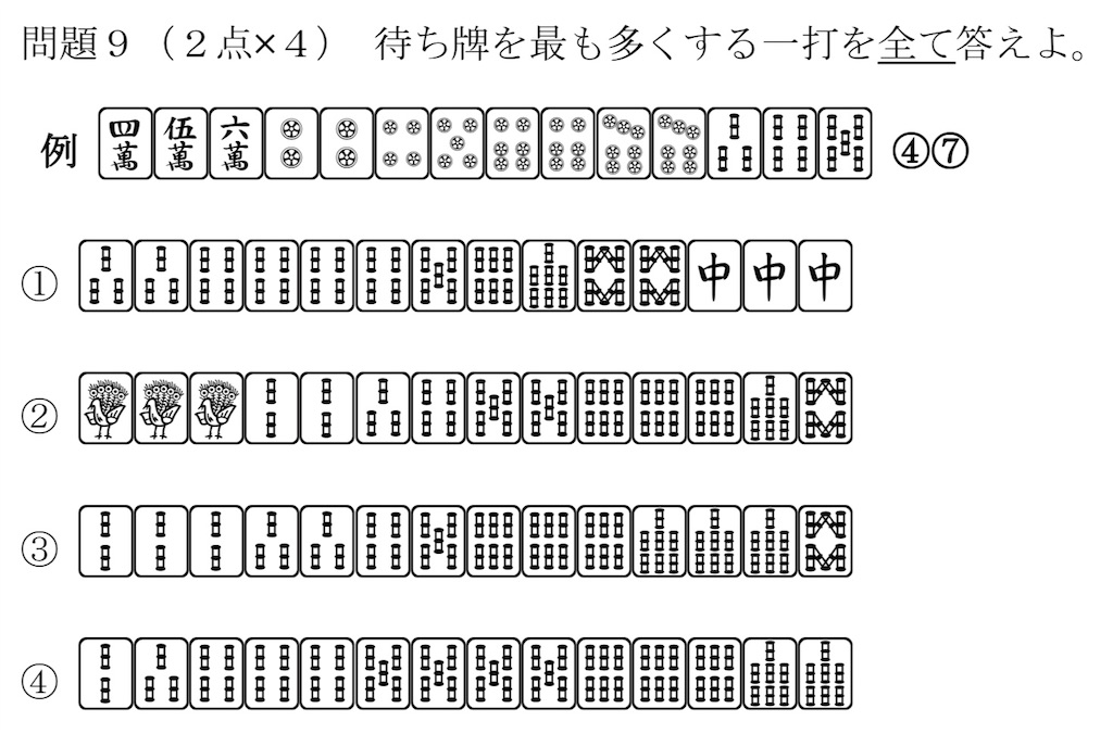 最高位戦プロテスト解答解説 44期後期 東京 新潟会場 ぶしブログ 最高位戦プロテスト解答解説 44期後期 東京 新潟会場 ぶしブログ