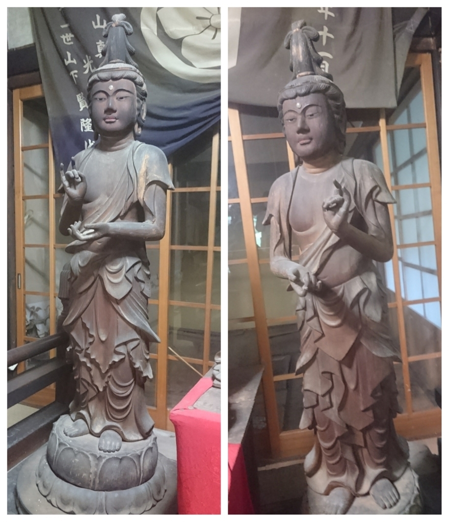 信濃仏】光久寺（安曇野市）若き妙海の日光月光菩薩像はかわいらしい