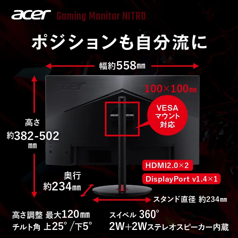 最新ゲーミングモニターAcer Nitro XV242Fbmiiprx徹底解説