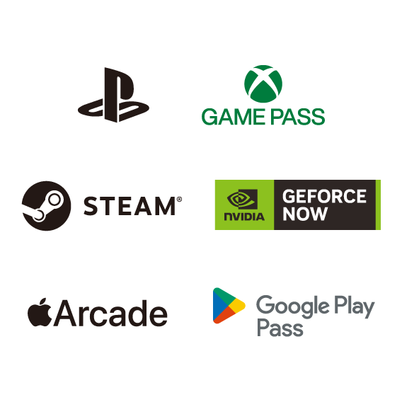 PlayStation®、Xbox、Steam、クラウドゲーミングサービス、モバイルゲームなど