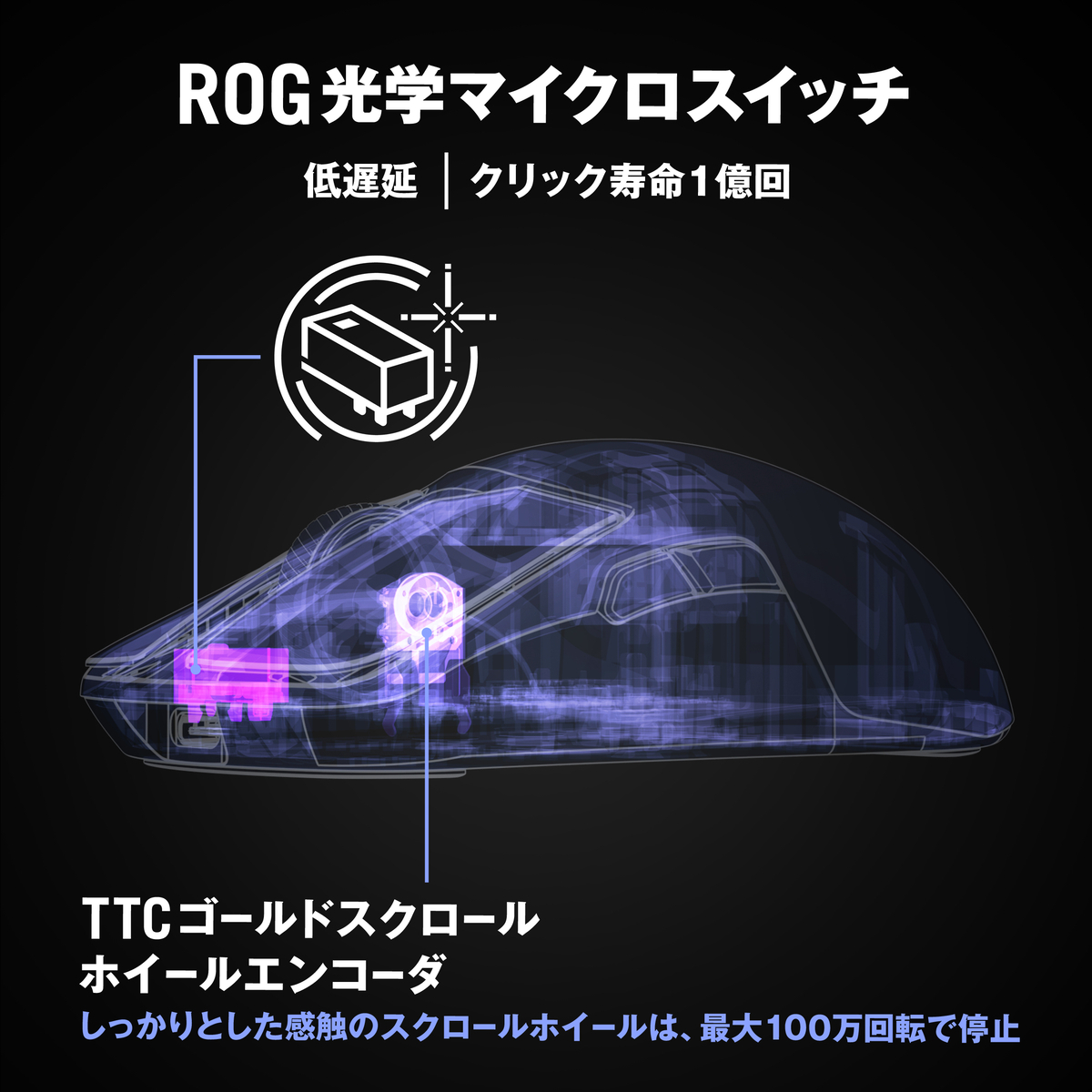 ROG 100M Optical Microスイッチ