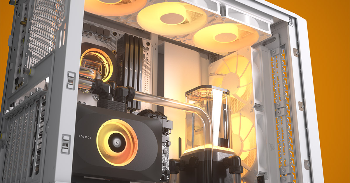 3点セット CORSAIR PCケース DDR5メモリ 簡易水冷 動作確認済 シンプルかつよく冷えるCORSAIRの新型ケース「4000」シリーズで3