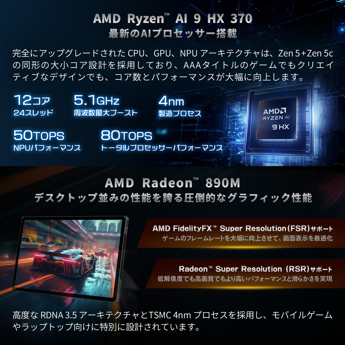 OneXPlayer X1 Pro国内正規版｜AMD Ryzen™ AI 9 HX 370搭載3in1 PCが 