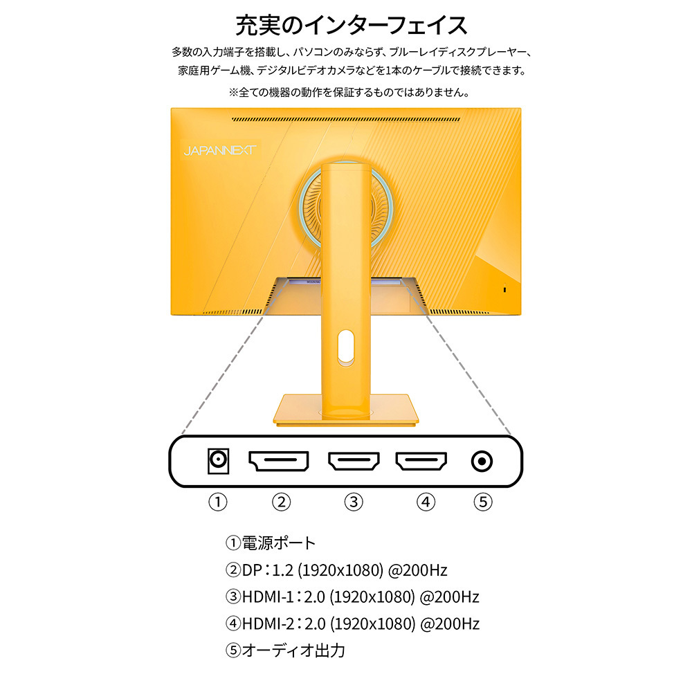 豊富なインターフェイス