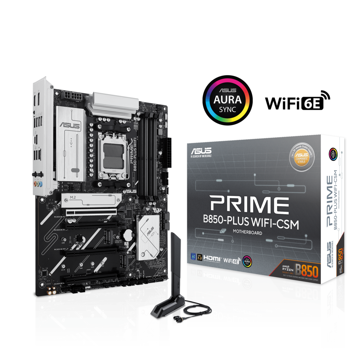 ASUS「PRIME B850-PLUS WIFI-CSM」登場｜Ryzen 9000対応＆M.2