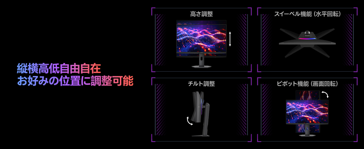エルゴノミックスタンド採用