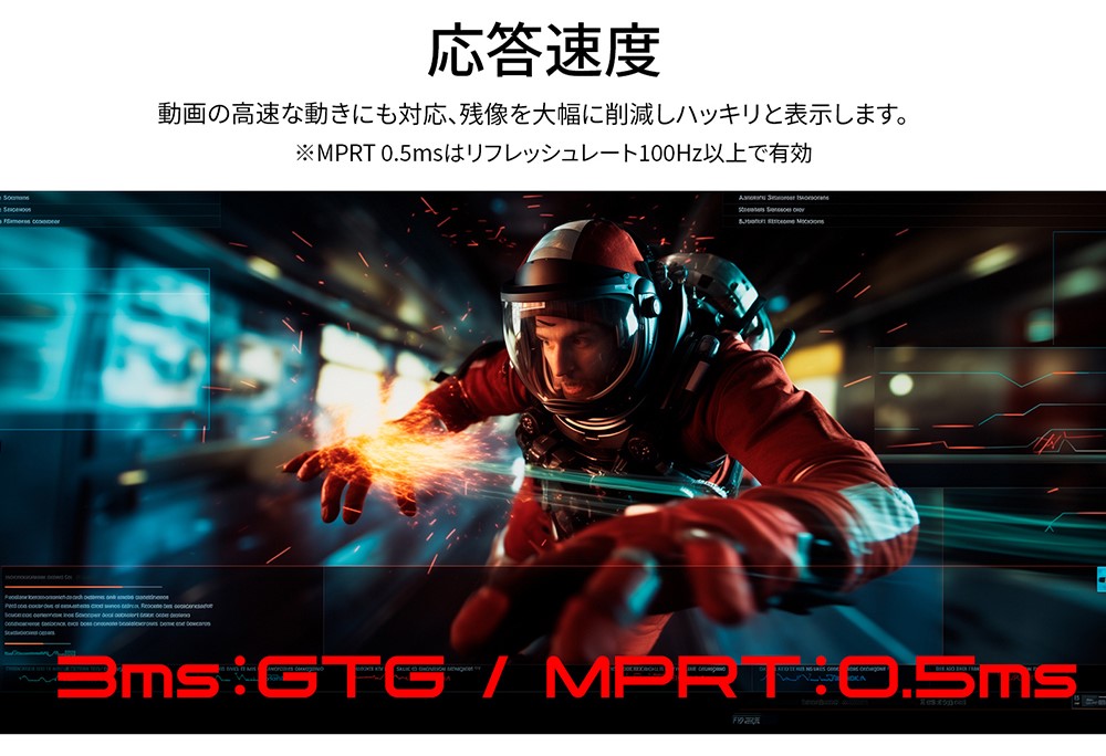 0.5ms応答速度