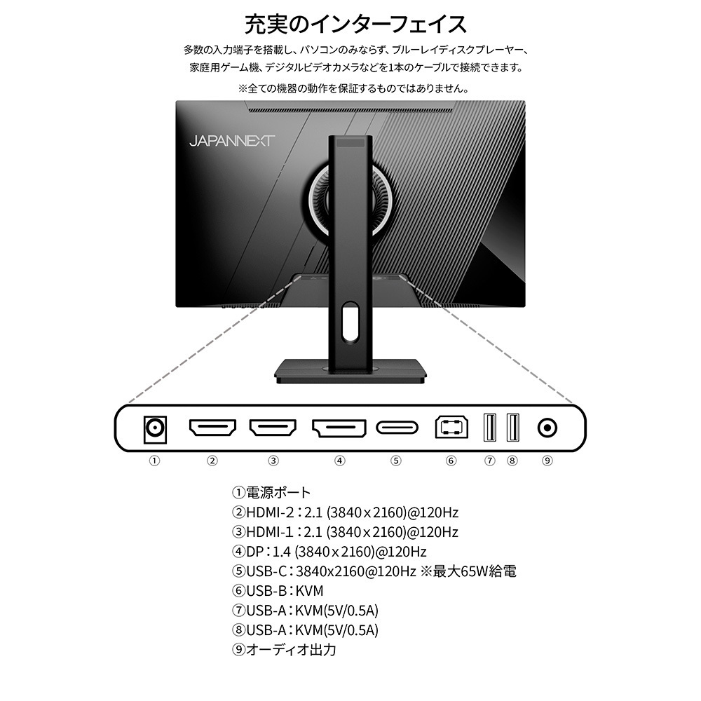 充実のインターフェース
