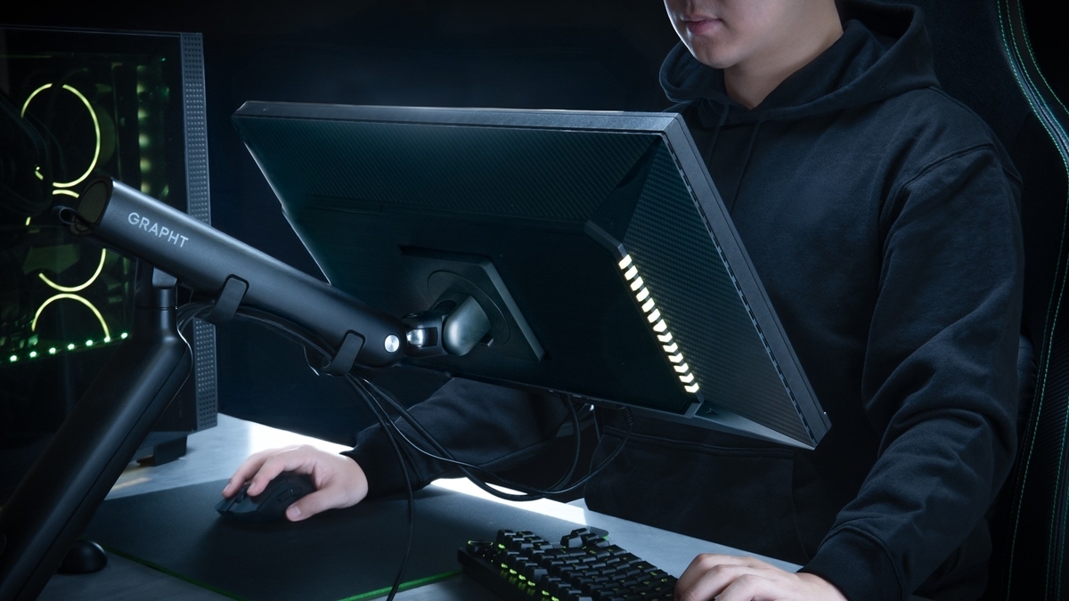 新発売】GRAPHT 24.5インチ QD-Mini LEDモニター「GR2532DML-BK-SL