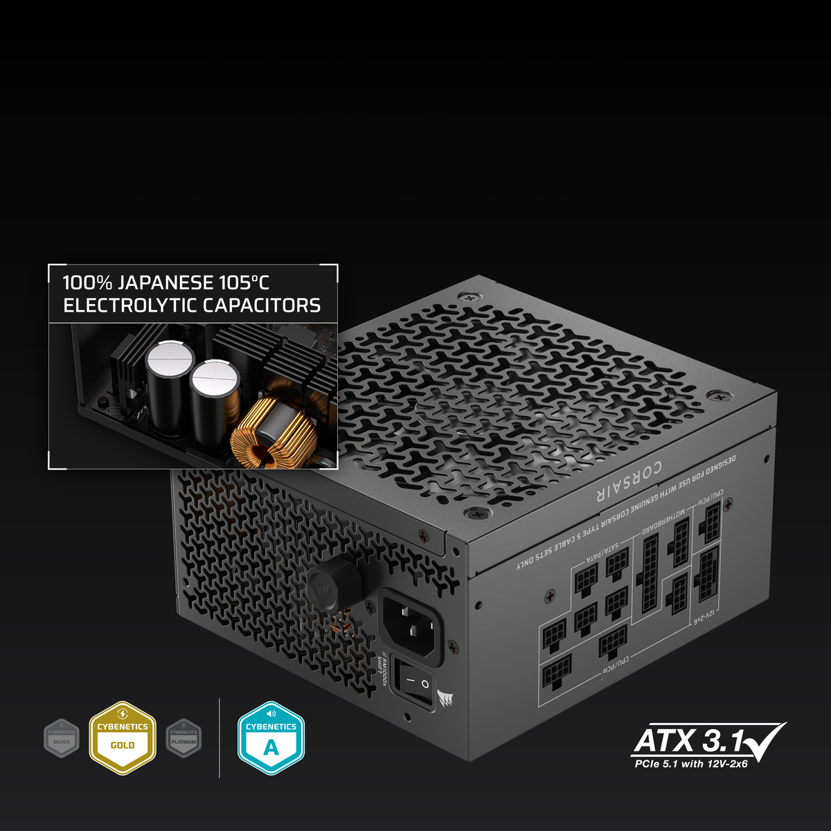 2025年最新】CORSAIR HXi Shift 2025・RMx Shift 2025を徹底比較｜側面