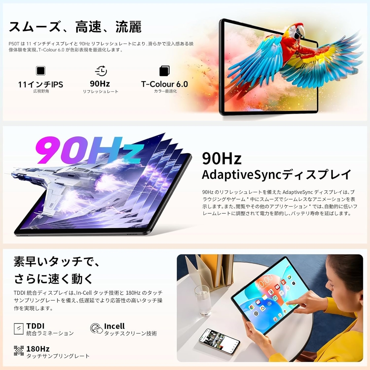 10.92インチ 90Hz IPS