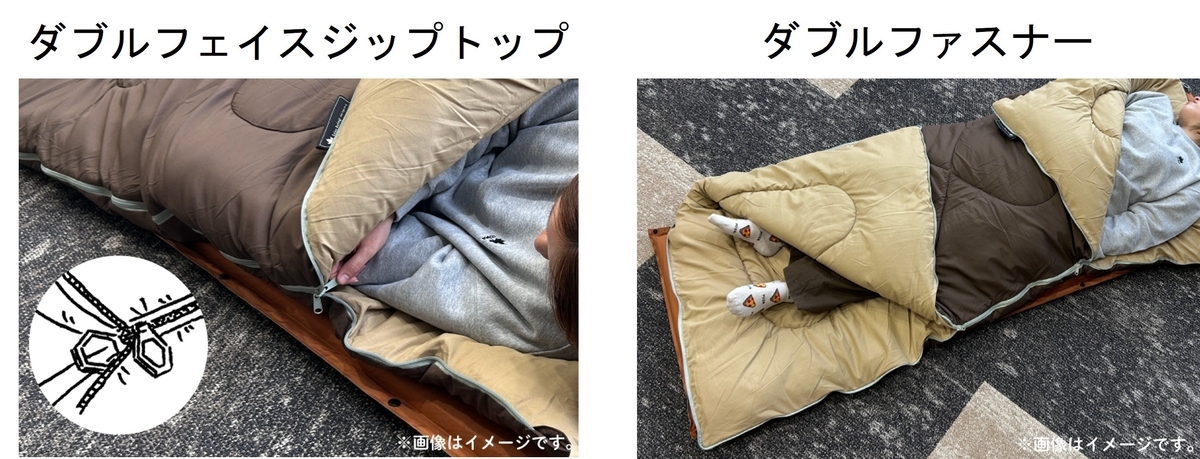 ダブルファスナー×ダブルフェイスジップトップ