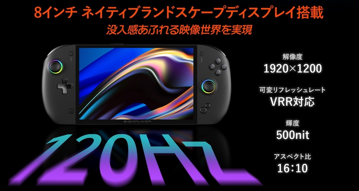 120Hz高輝度ディスプレイ
