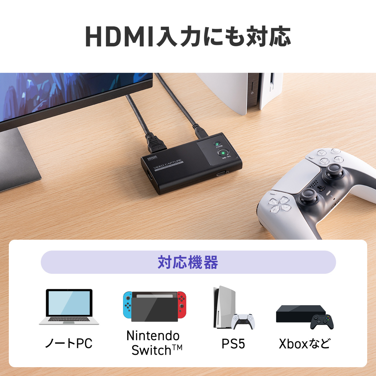 HDMI入出力も搭載