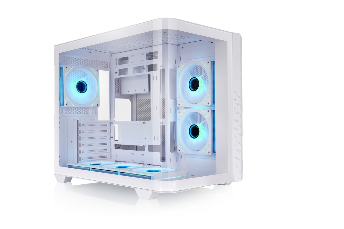 intel PC 新品ピラーレスケースARGBファン付 ：ピラーレス×リバース